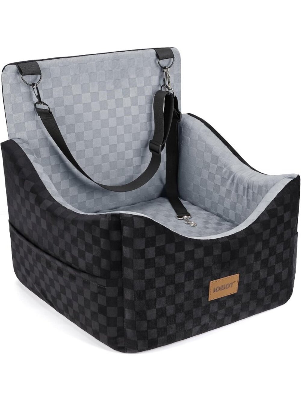 Elevated Dog Car Seat for Small/Medium Dogs, Memory Foam Booster, Washable